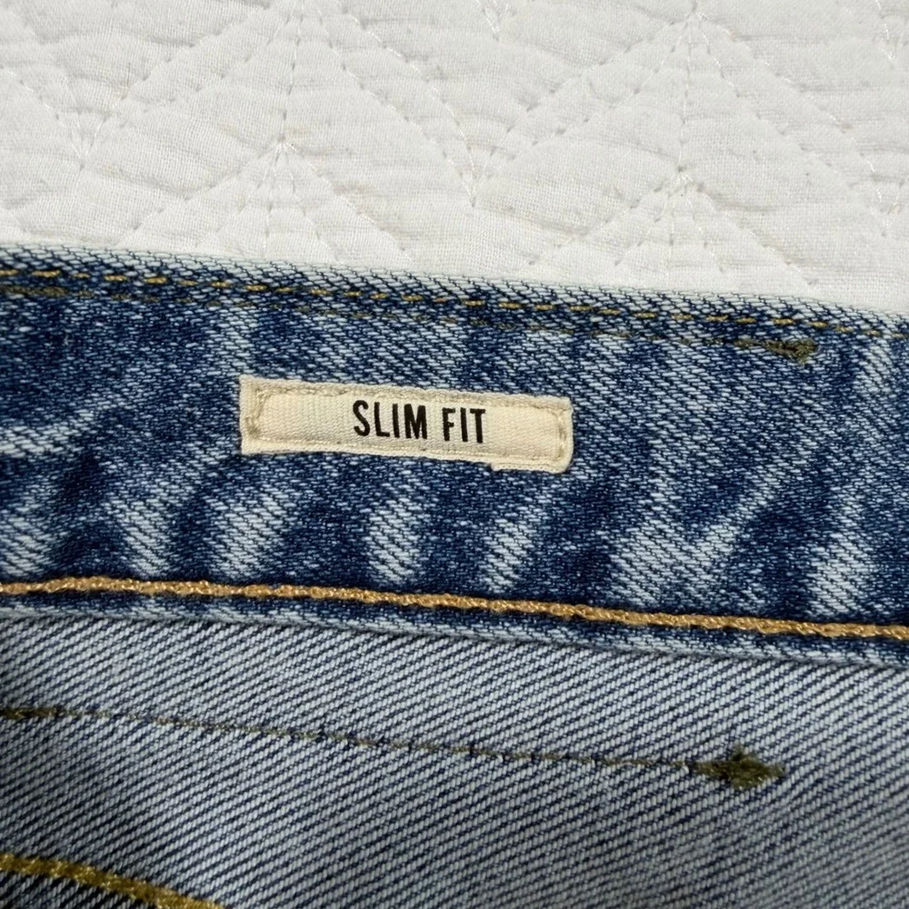 Todd‎ Snyder Slim Fit Stretch Destroyed Jeans Med Indigo 31x32 JE099457-BL43 NWT